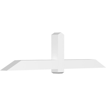 Ekena Millwork Eugene Architectural Grade PVC Gable Bracket, 96"W x 24"H x 6"D x 6"F, 6/12 Pitch GBP096X24X0606EUG00